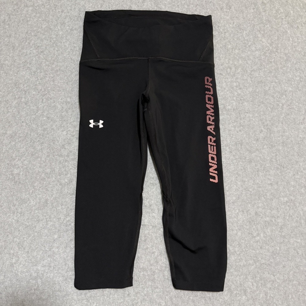 Under Armour Fly Fast Capri Leggings Womens S Black Compression Logo